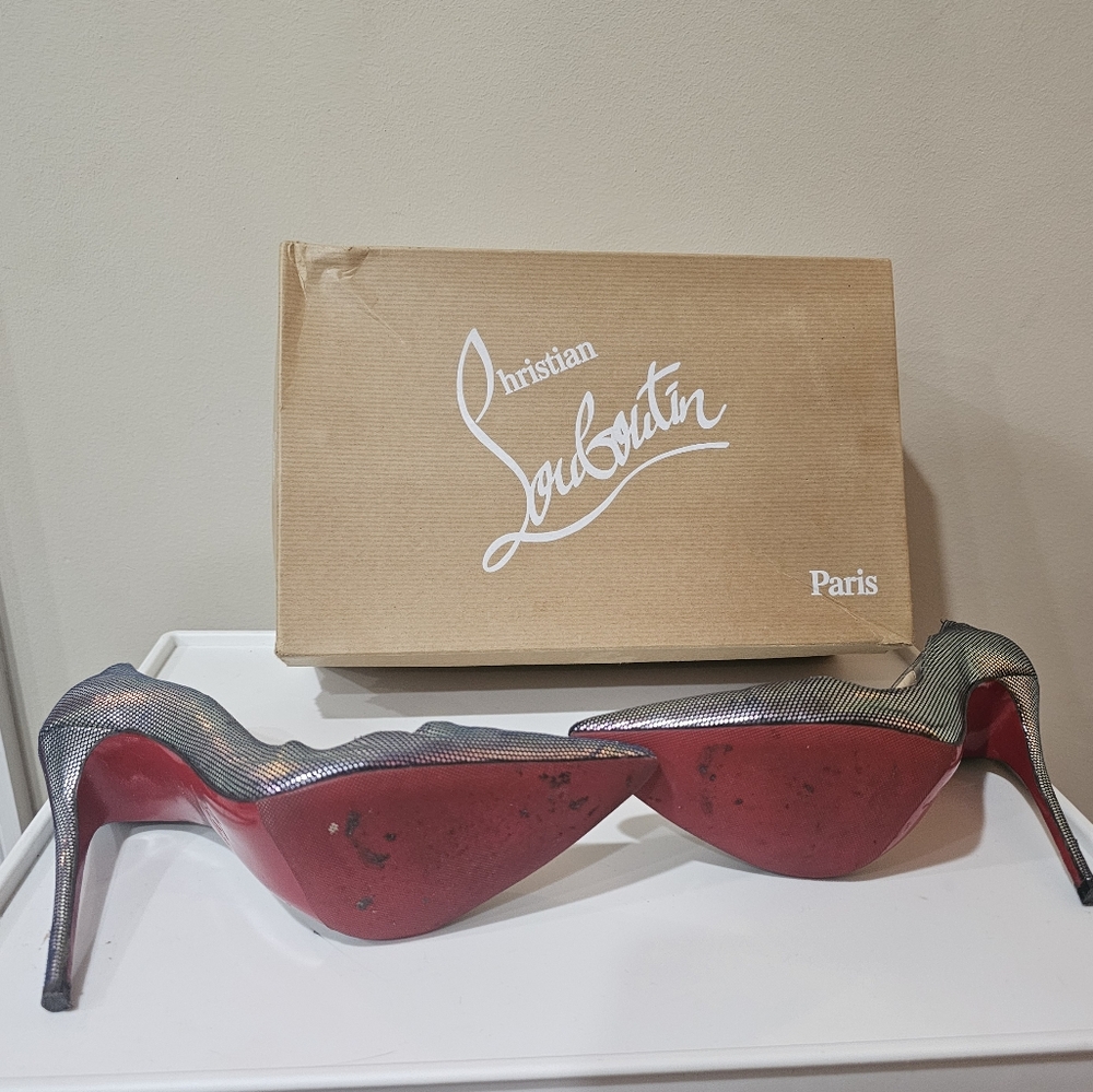 Christian Louboutin So Kate Disco Pumps – Iridescent Green/Purple – Size 36 - Picture 3 of 5